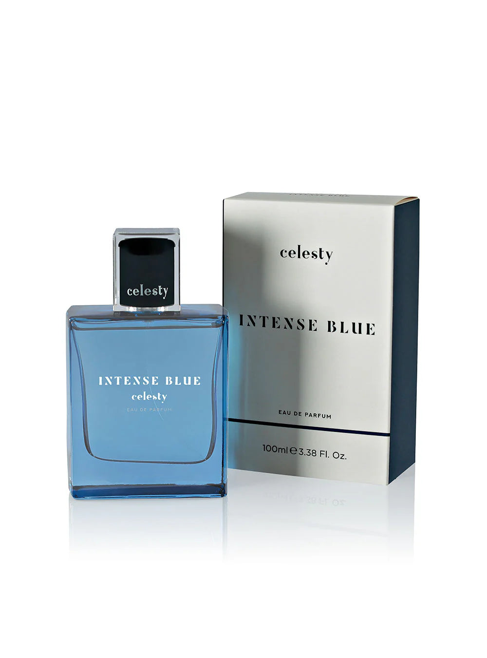 Celesty Intense Blue Eau de Parfum bottle and box