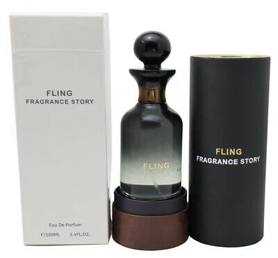 Fling for Men by Fragrance Story bottle, tube and box