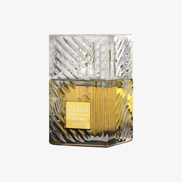 Lattafa Khamrah Qahwa Eau de Parfum bottle