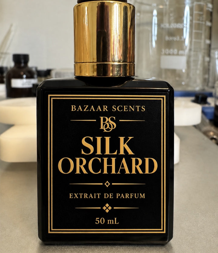 Bazaar Scents Silk Orchard Extrait de Parfum 50 mL bottle